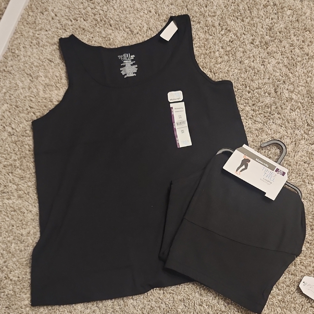 NWT Time and Tru Maternity Wear Tank & Legging